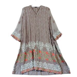 Agha Noor Embroidered Beaded Maxi Dress